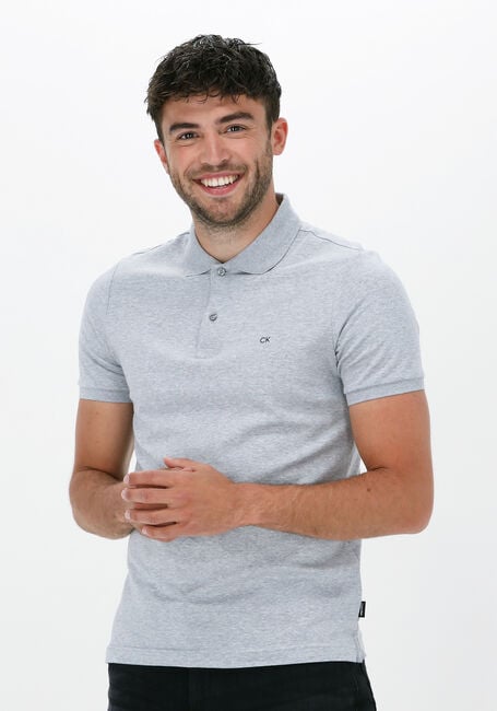 Grijze CALVIN KLEIN Polo LIQUID TOUCH SLIM POLO - large