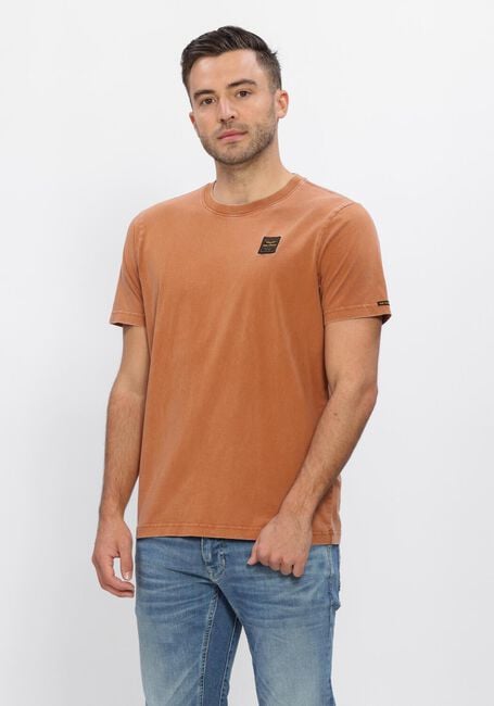 PME LEGEND T-shirt ACID WASH + GARMENT DYE en orange - large