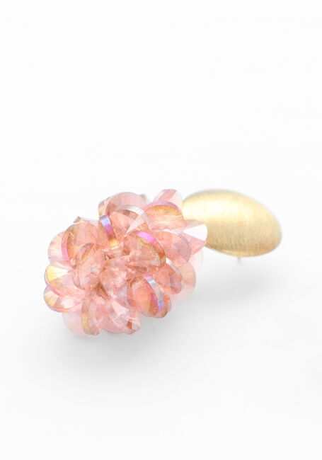 LOTT. GIOIELLI Boucles d'oreilles THICK OVAL CRYSTAL SEQUINS en rose - large