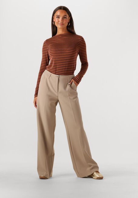 SUMMUM T-shirt STRIPE LUREX LONGSLEEVE en marron - large