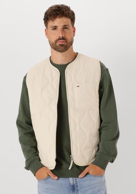 TOMMY JEANS Veste matelassé TJM QUILTED VEST EXT en blanc - large
