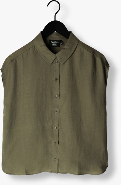 ANOTHER LABEL Blouse BENOITE TENCEL SHIRT S/S Olive - large