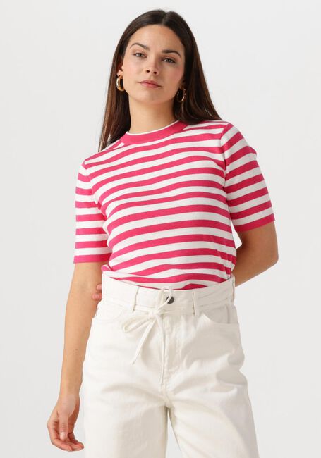 OBJECT T-shirt OBJESTER S/S NEW KNIT PULLOVER en rose - large