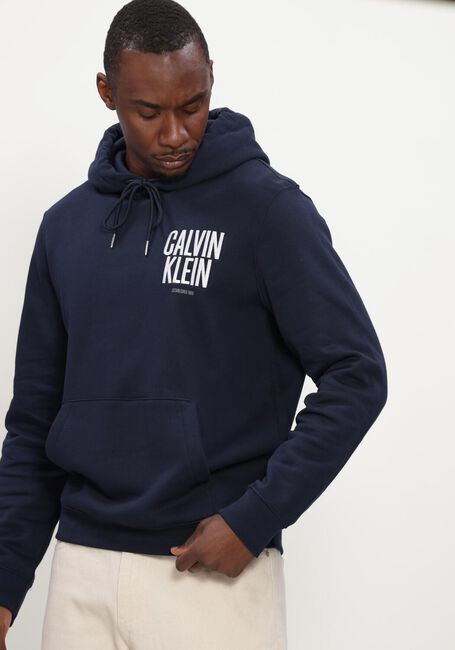 CALVIN KLEIN Chandail LS 350FLEECE EU BOLD CLVN KLN HOODIE Bleu fonc&eacute; - large