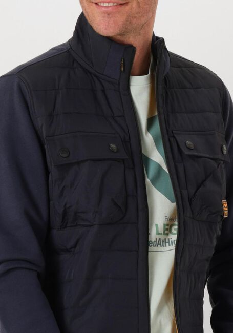 PME LEGEND Jack ZIP JACKET SWEAT MIXED PADDED Bleu foncé - large