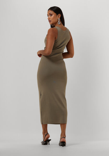Groene GESTUZ Midi jurk BRIELLEGZ SL RIB DRESS - large