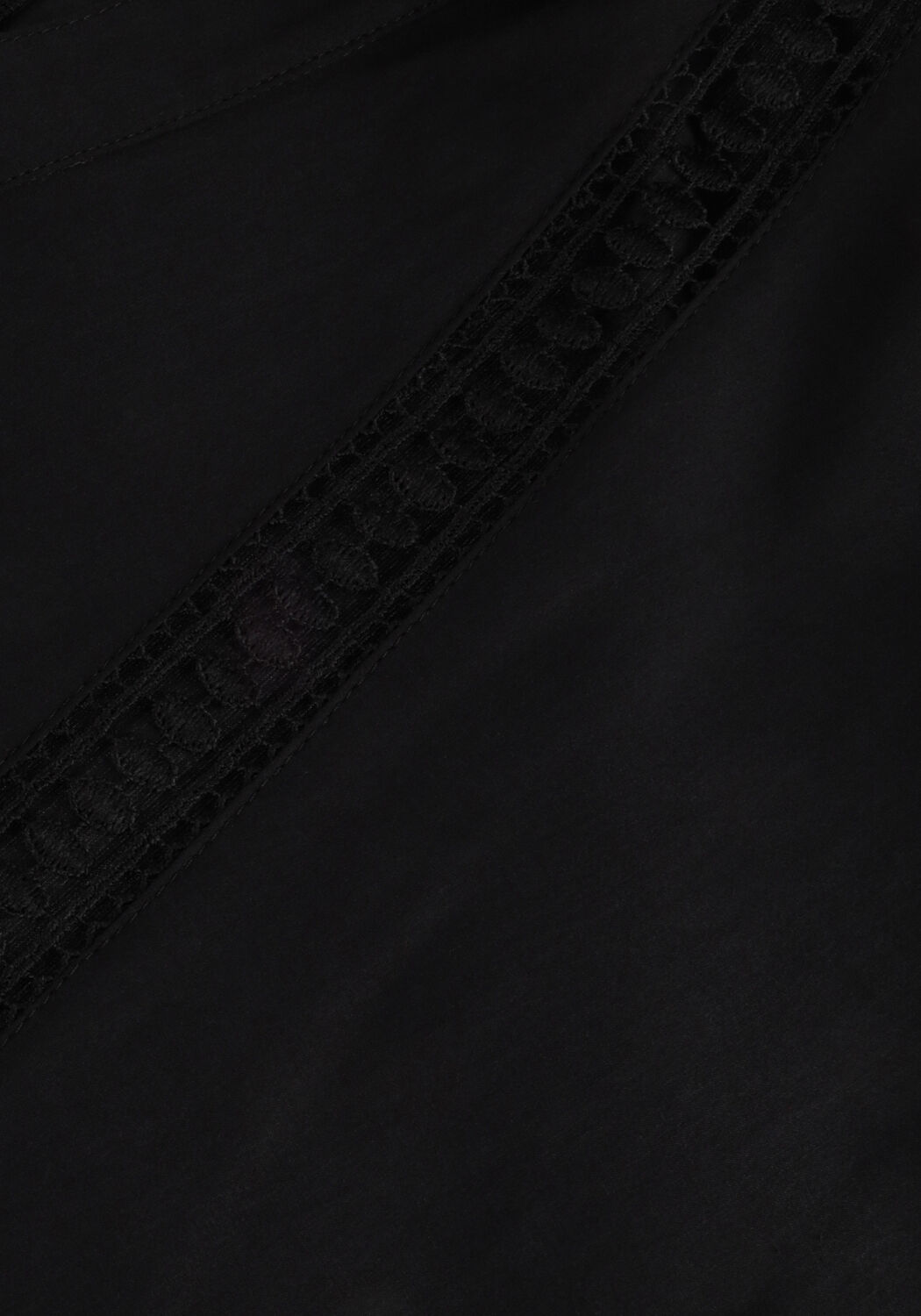 Zwarte SUMMUM  TOP LACE ACCENT TENCEL/COTTON - large