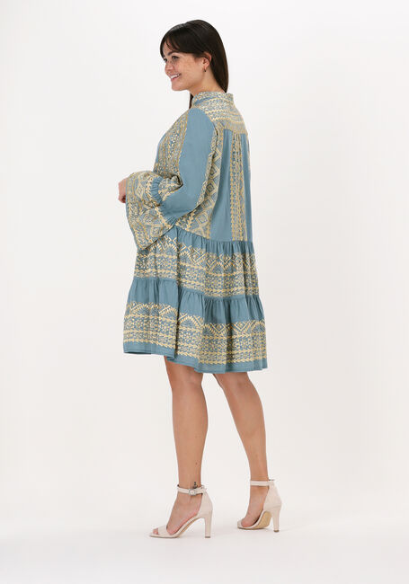 GREEK ARCHAIC KORI Mini robe SHORT DRESS ALL OVER en bleu - large