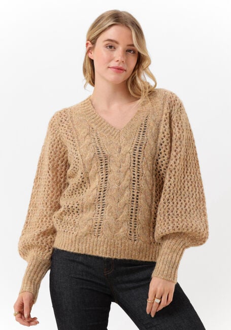 MOS MOSH Pull IMMA V-NECK KNIT en camel - large