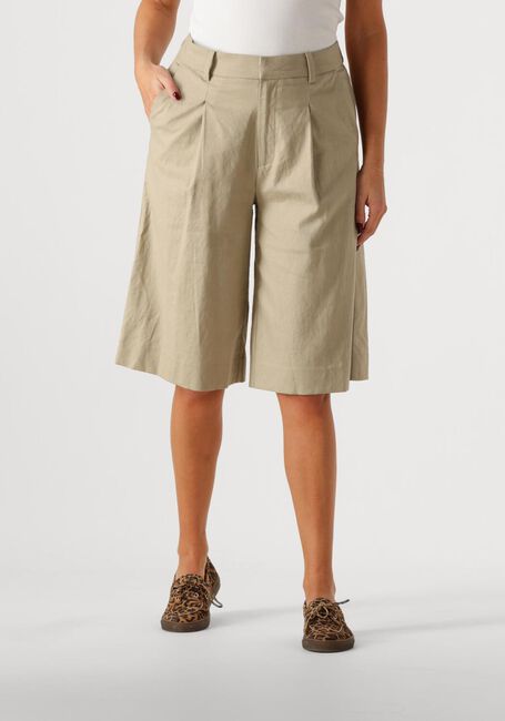 Groene GESTUZ Broeken/jumpsuits GZIZZA LINEN MW SHORT - large