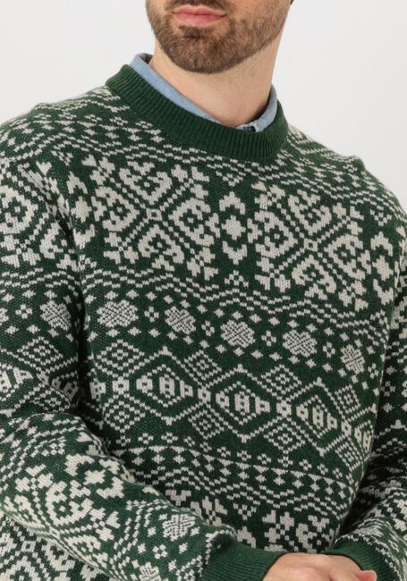 Multi SELECTED MEN Trui SLHHOLGER LS KNIT JAQUARD CREW NECK - large