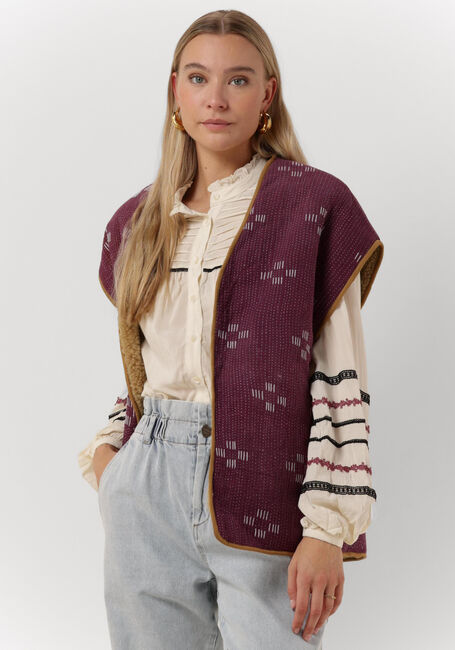 SISSEL EDELBO Gilet PRESTON REVERSIBLE KANTHA VEST en violet - large