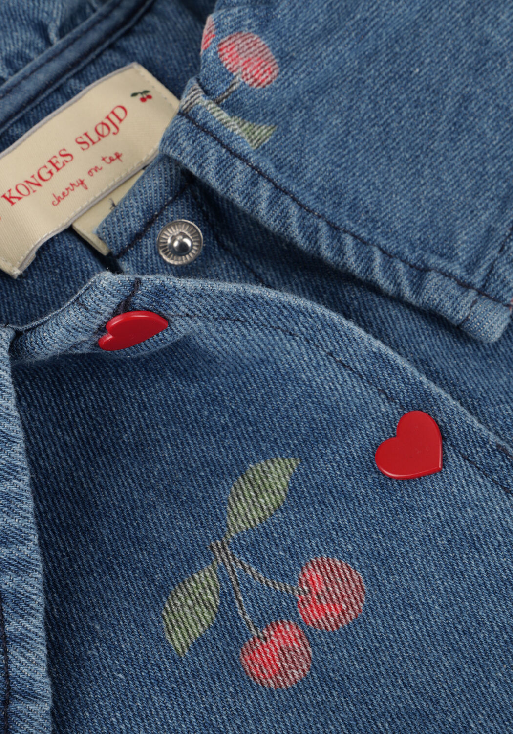 Blauwe KONGES SLOJD  MAGOT DENIM SHIRT GOTS - large