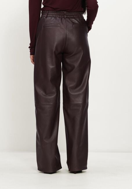 Bordeaux STUDIO AR Wijde broek DAVINA SHEEP SOFT WAXED - large