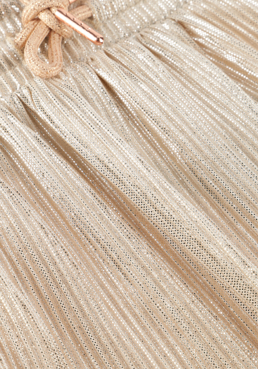Gouden NONO Mini jurk NELE METALLIC PLISSEE SKIRT - large