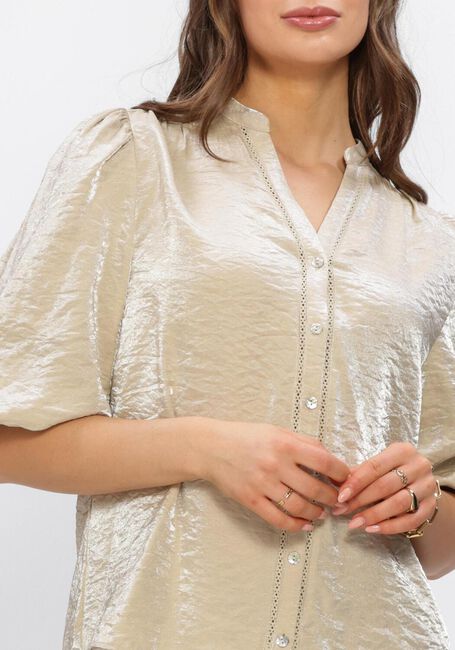 NUKUS ROSIE BLOUSE SHINY Blouses en beige - large