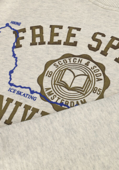 Beige SCOTCH & SODA Trui LOGO CARRIER CREW Beige SCOTCH & SODA Trui LOGO CARRIER CREW - large