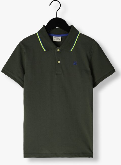 Groene SCOTCH & SODA Polo PIQUE POLO WITH TIPPING 1 - large