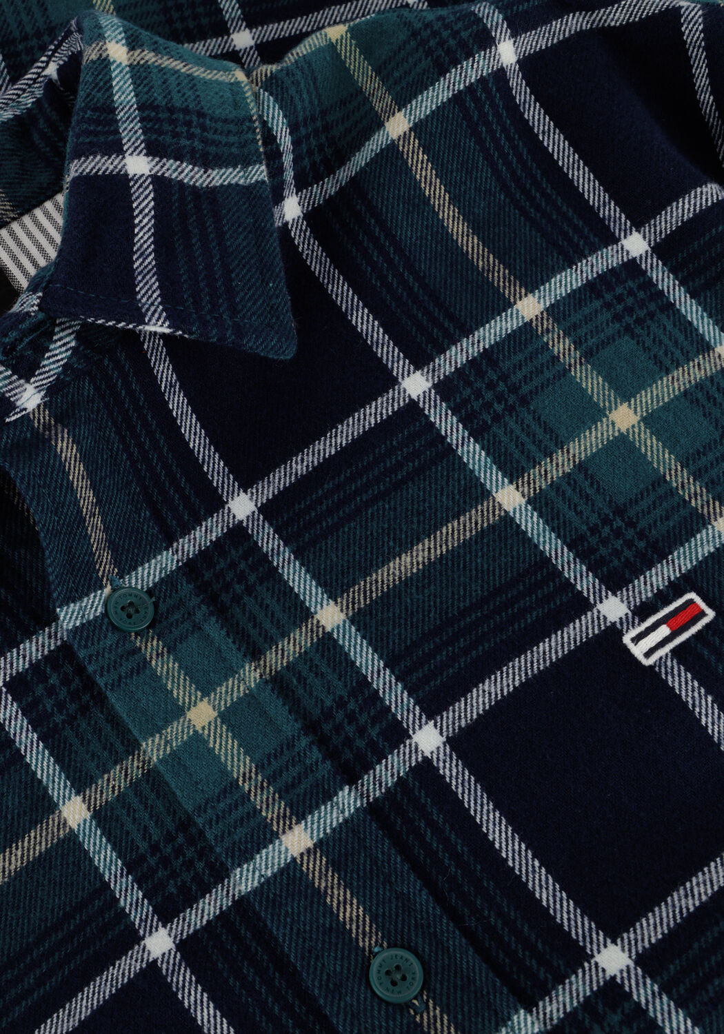 Blauwe TOMMY JEANS Casual overhemd TJM REG CHECK FLANNE SHIRT - large