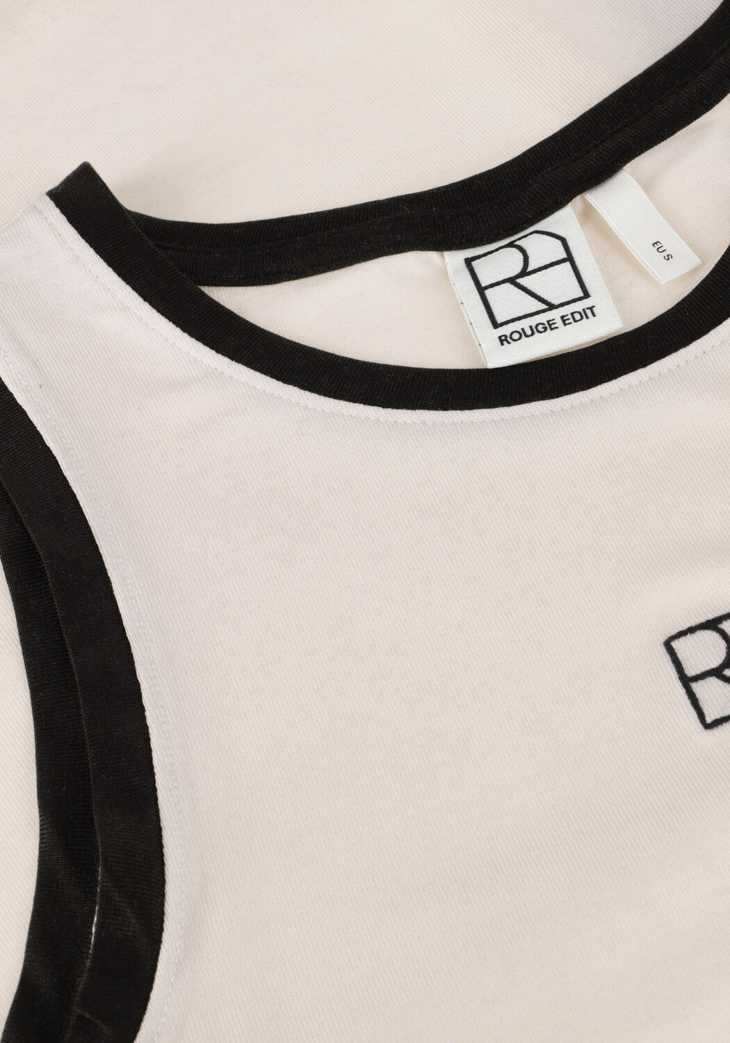 ROUGE EDIT Haut ROUESME S/L TANK TOP en beige - large