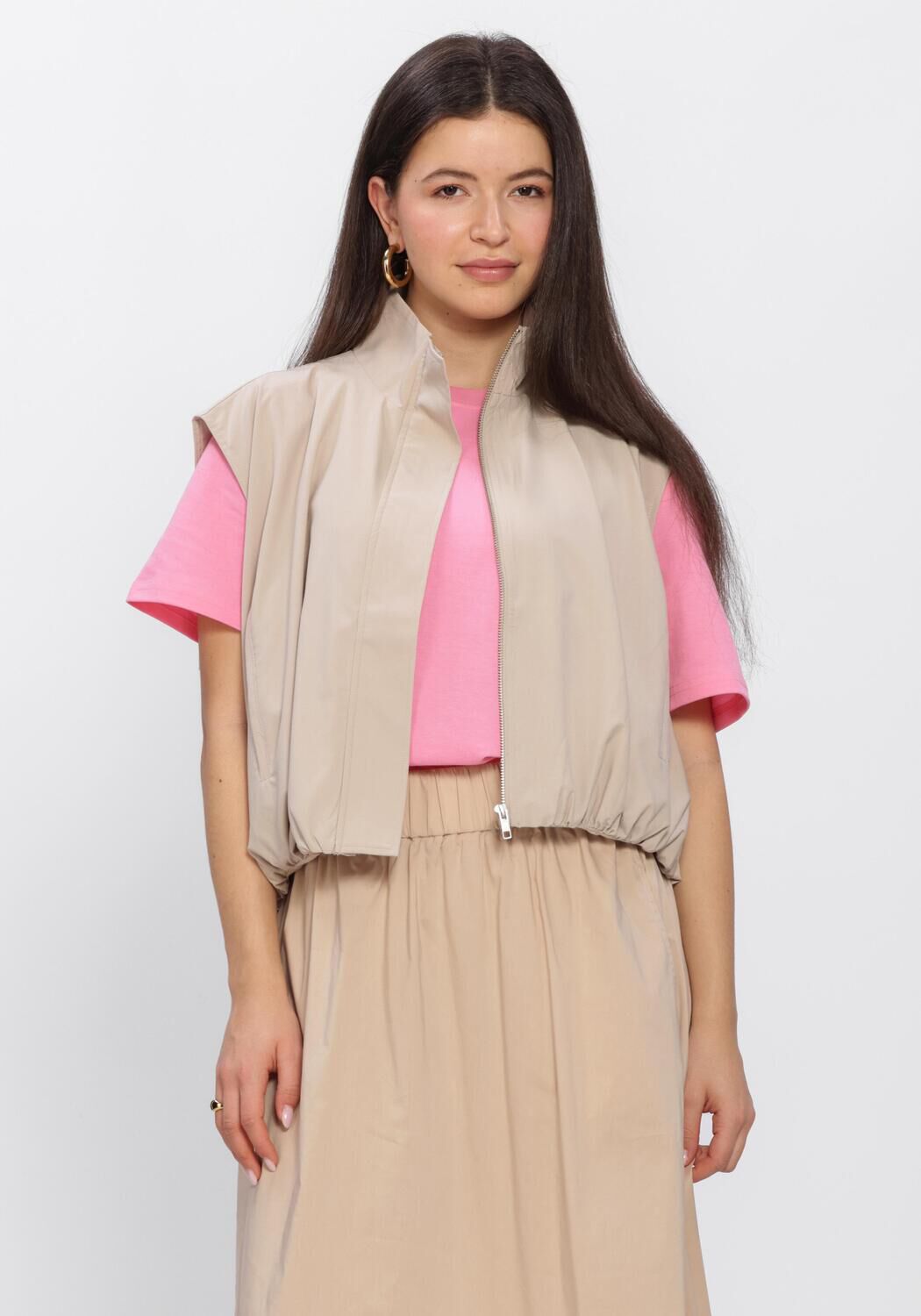 Zand AIMEE THE LABEL Jassen LOWEN WAISTCOAT - large