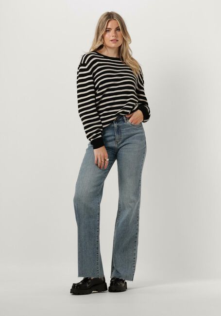 Zwarte BY-BAR Trui JET STRIPE PULLOVER - large