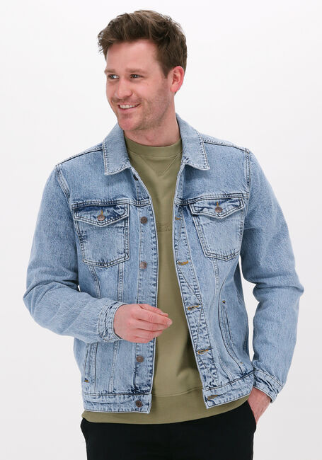 Blauwe COLOURFUL REBEL Spijkerjas LIAM WASHED DENIM JACKET - large