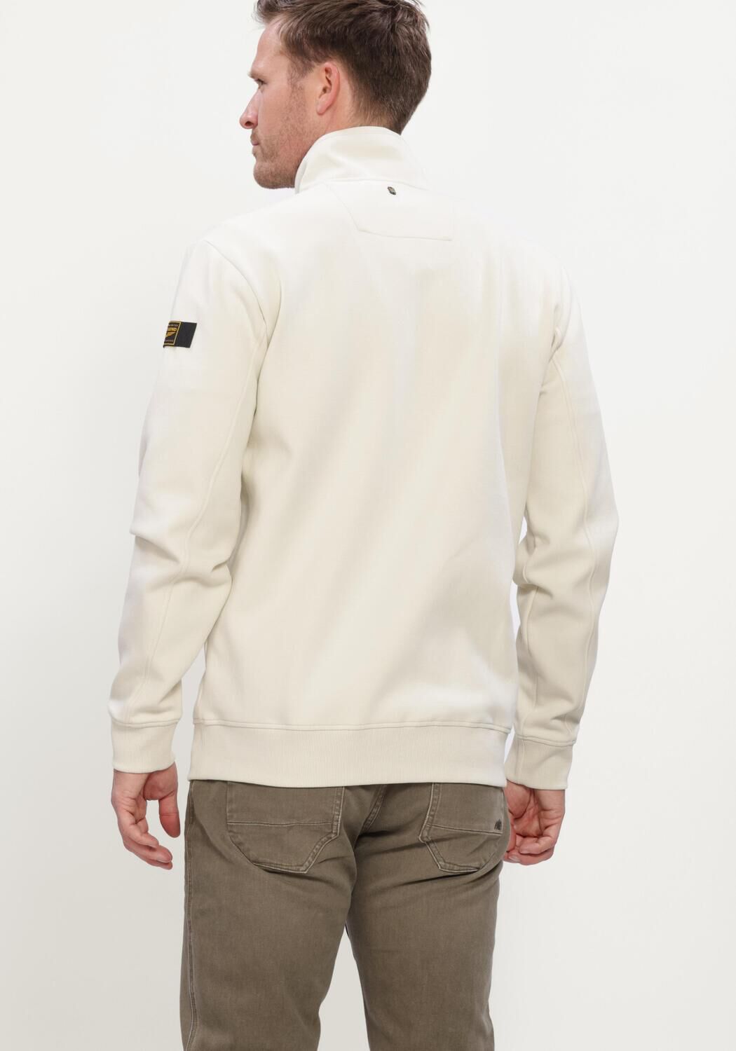 Ecru PME LEGEND Sweater ZIP JACKET INTERLOCK SWEAT - large