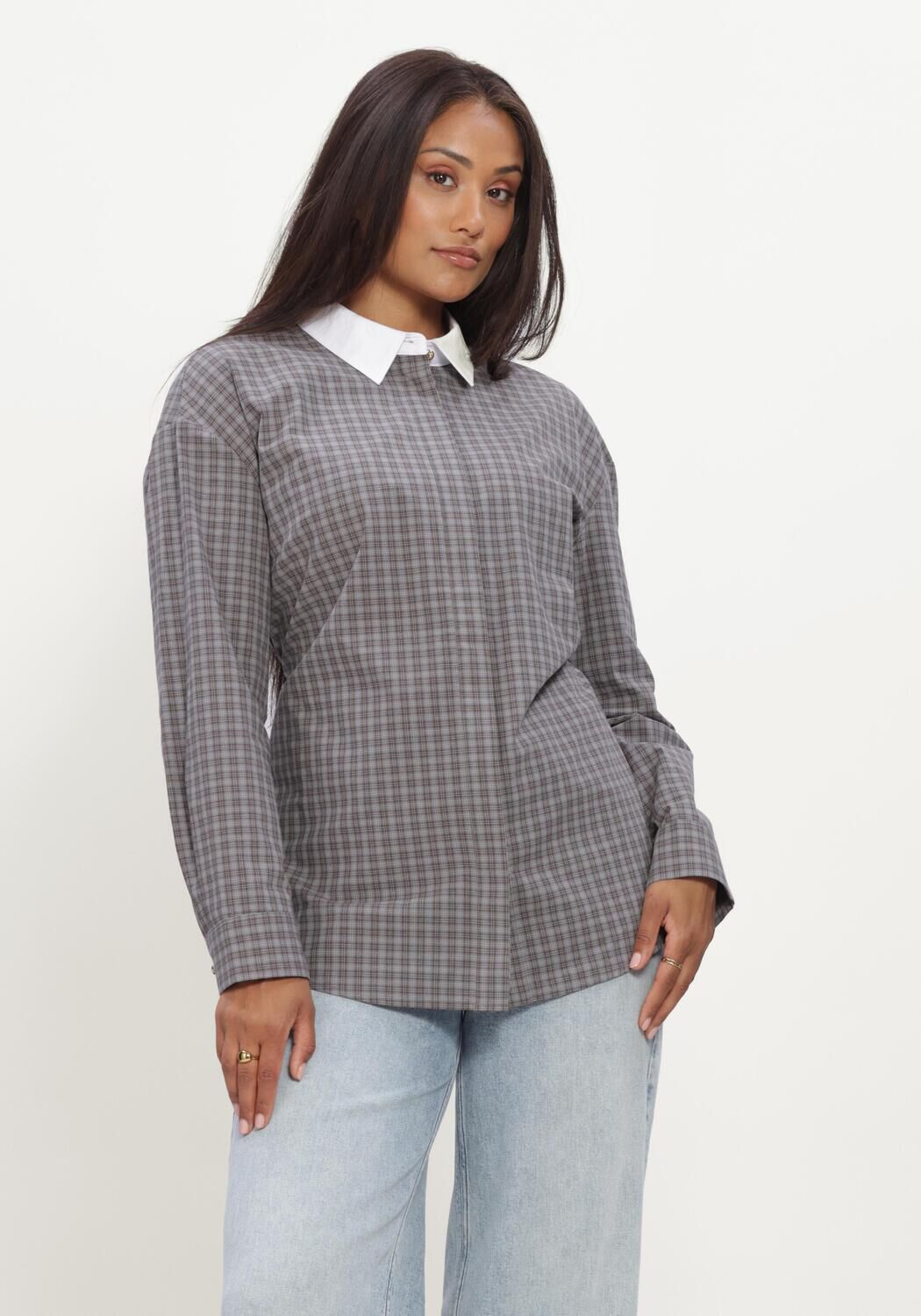 Grijze MODSTR&Ouml;M  DAMARISMD SHIRT - large