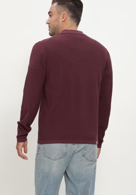 Bordeaux ANERKJENDT Vest AKSVEND NEEDLE RIB KNIT CARDIGAN - large
