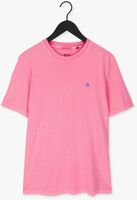SCOTCH & SODA T-shirt GARMENT-DYED CREWNECK TEE WITH EMBROIDERY LOGO en rose