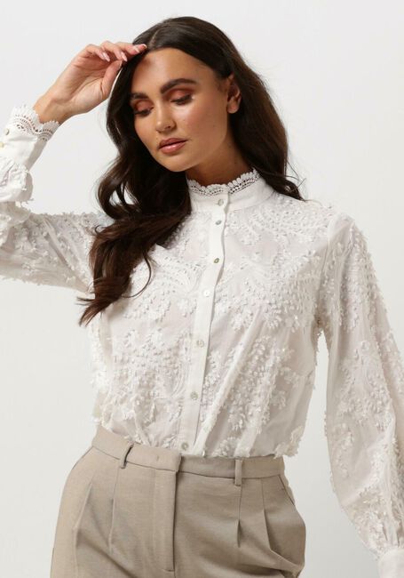 Witte BRUUNS BAZAAR  LINGON CHARLOTTA SHIRT - large