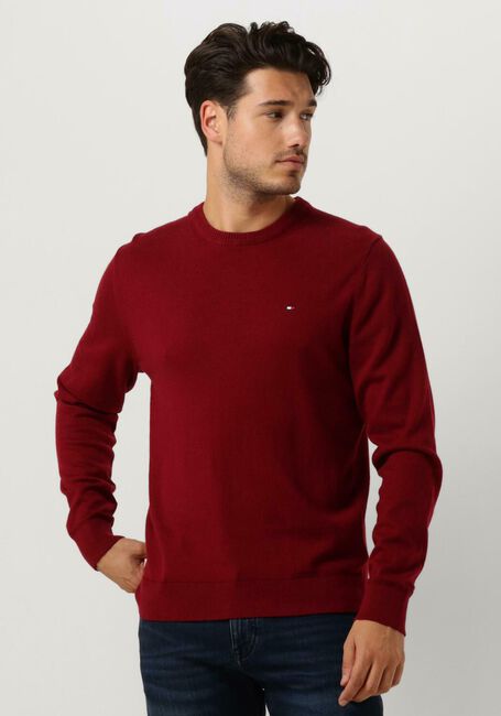 TOMMY HILFIGER Pull PIMA ORG CTN CASHMERE CREW NECK en rouge - large