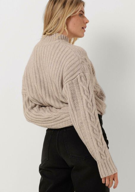 CO'COUTURE Pull JENESSE CABLE CROP KNIT Sable - large