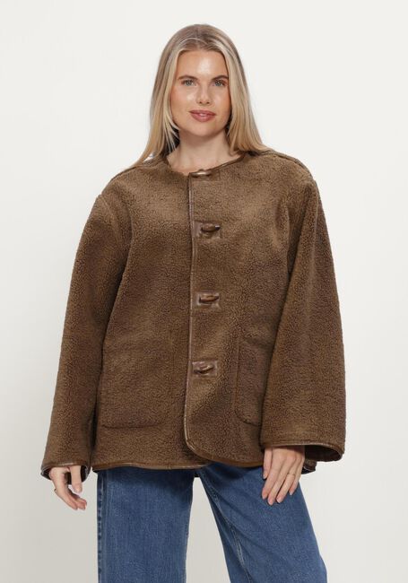 Y.A.S. Jack YASOSANA LS REVERSIBLE SCARF JACKET en marron - large