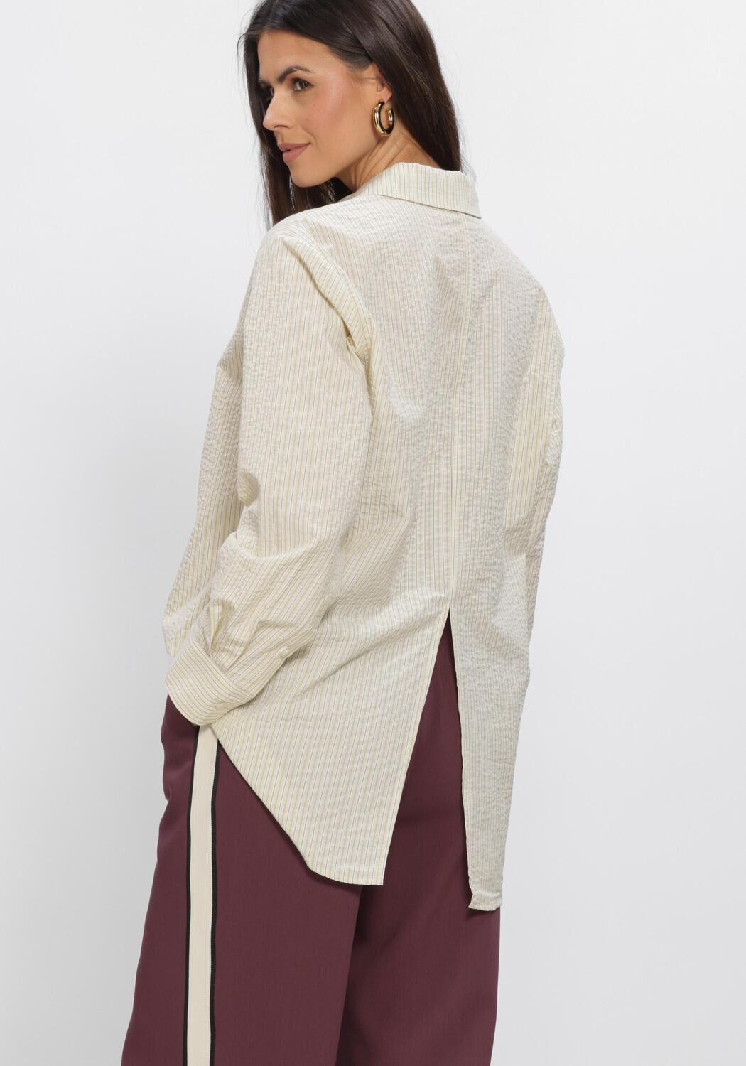 MODSTR&Ouml;M VIGGEMD STRIPE SHIRT Blouses en jaune - large