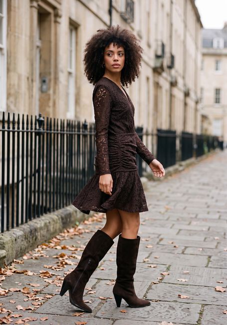 DANTE6 Mini robe SKYDANCE LACE MINI DRESS en marron - large
