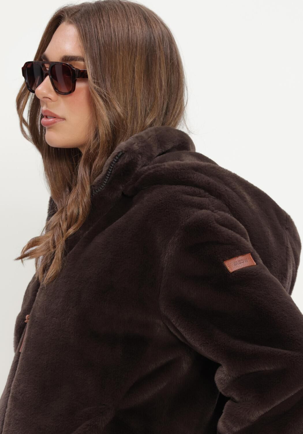 Bruine MOSCOW Faux fur jas 08-08-EVELYN-4 - large