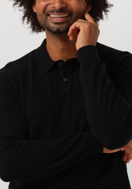 Zwarte SELECTED HOMME Trui SLHREG-DAN KNIT LS POLO O - large