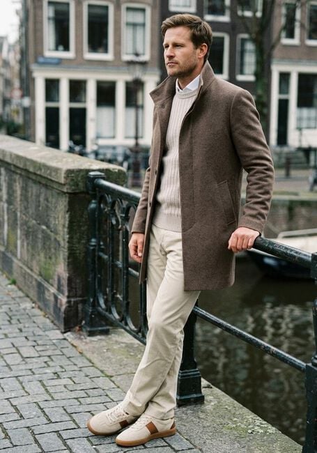 PROFUOMO Chino TROUSER SPORTCORD en beige - large