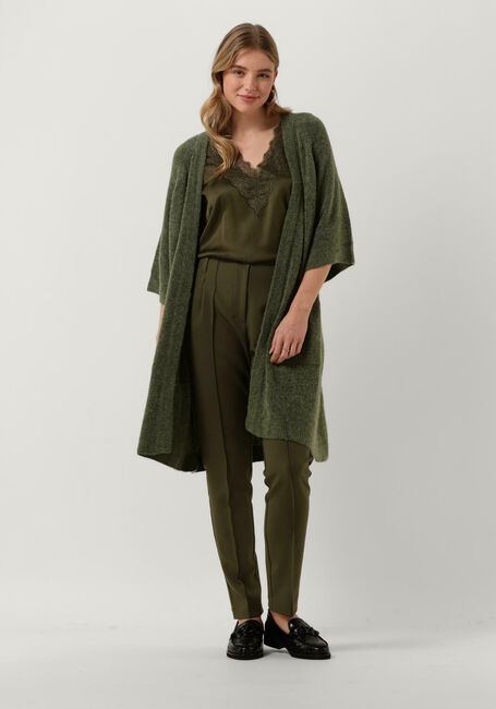 Groene SUMMUM Top SINGLET SILKY SATIN - large