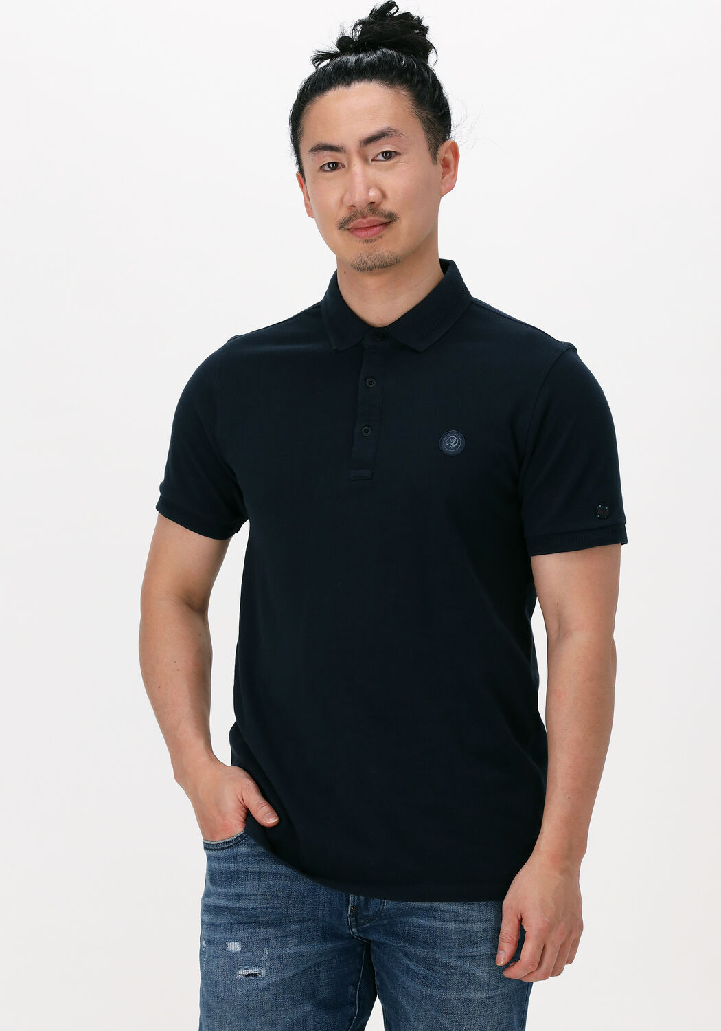 Cast iron polo blauw store