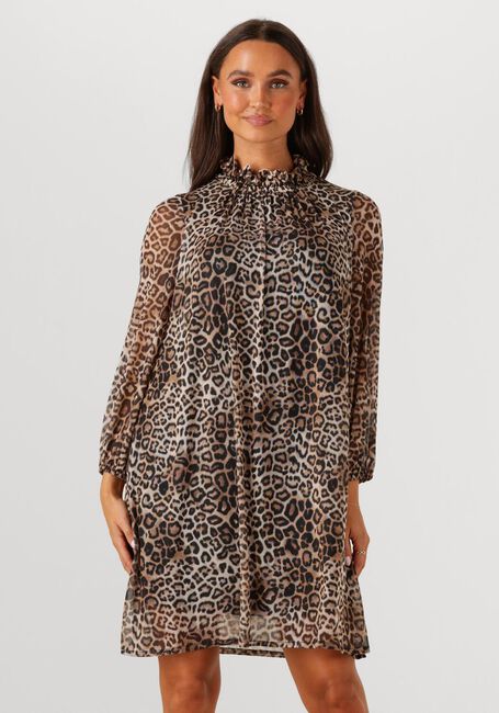 Bruine ANA ALCAZAR Mini jurk DRESS TURTLENECK - large