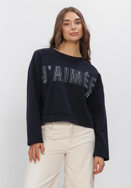 AIMEE THE LABEL Chandail ELANSS6 SWEATER WITH EMBROIDERY en bleu - large