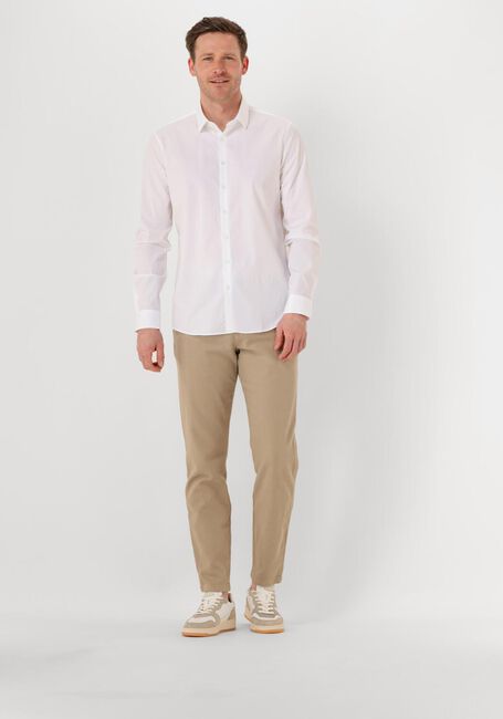 Witte CALVIN KLEIN Klassiek overhemd POPLIN STRETCH SLIM SHIRT - large