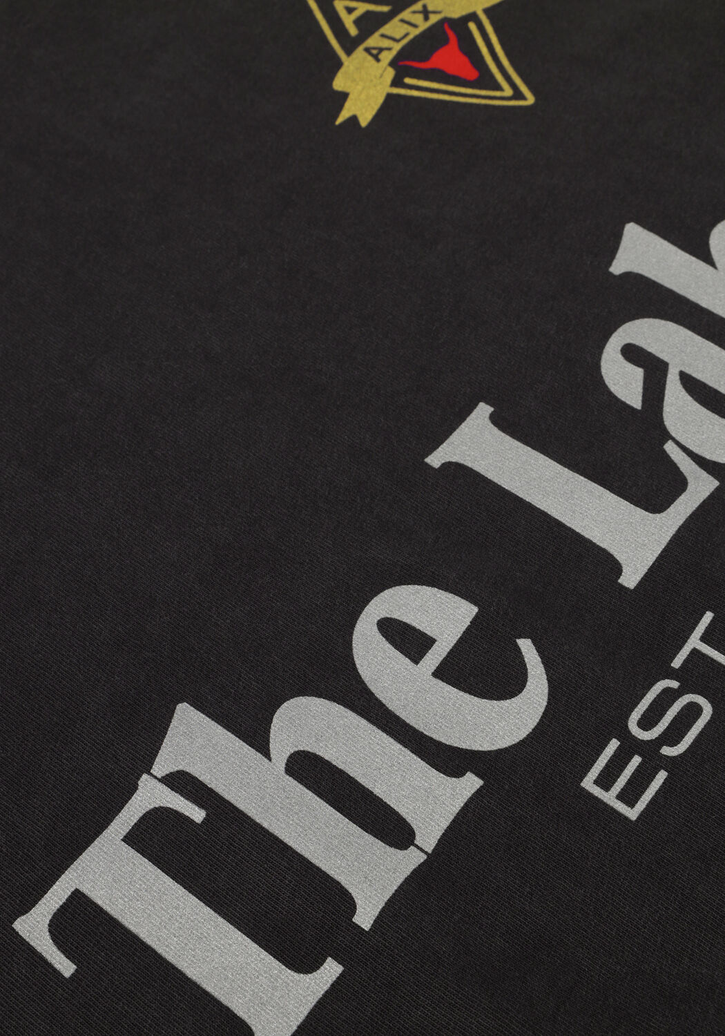 Donkergrijze ALIX THE LABEL T-shirt LADIES KNITTED THEL LABEL T-SHIRT - large