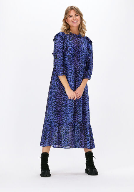 LOLLYS LAUNDRY Robe midi CANA DRESS en bleu - large