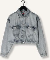 Blauwe TOMMY JEANS Spijkerjas OVSZ CROP TRUCKER JACKET BI6012 Blauwe TOMMY JEANS Spijkerjas OVSZ CROP TRUCKER JACKET BI6012 - medium