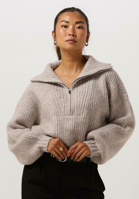 SIMPLE Pull KNIT-RC-PL-23-1 en beige - large