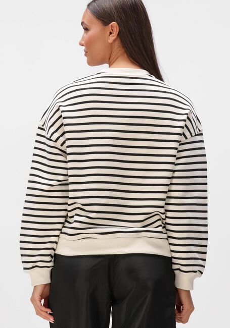 HAUTE L'AMITI&Eacute; Pull STRIPE LOGO SWEAT en blanc - large